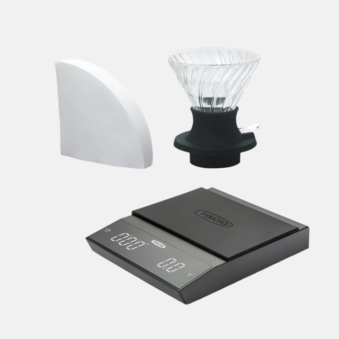 Hario V60 Switch and Felicita Incline Scale Bundle